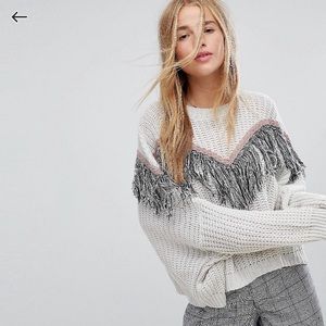 Asos fringe sweater